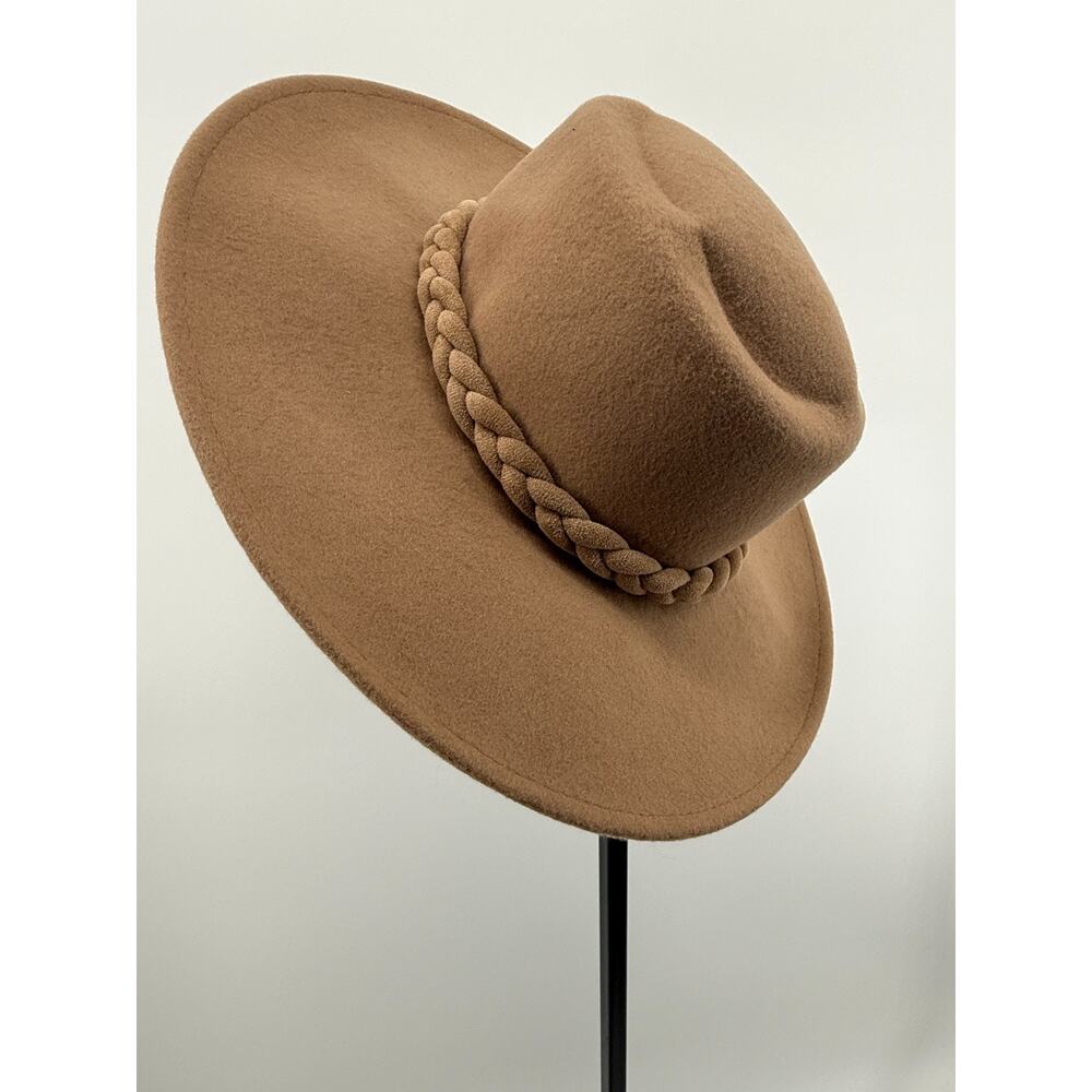 Boho Western Rancher Wide Brim Wool Hat Braided Band A New Day